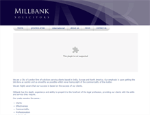 Tablet Screenshot of millbanklaw.com